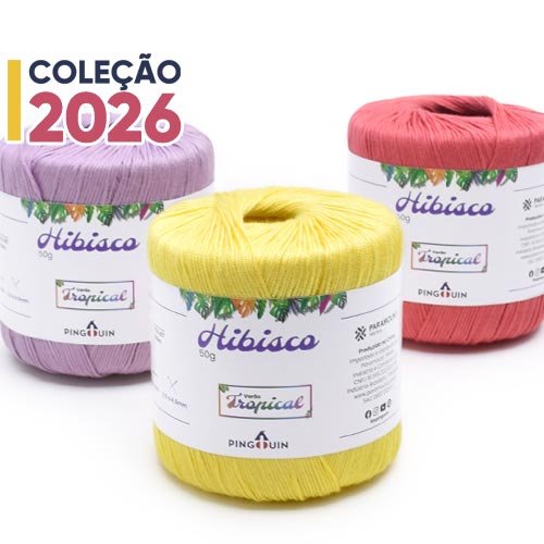 Fio Hibisco Pingouin 50g — 100% Modal, novelo da Coleção Verão Tropical