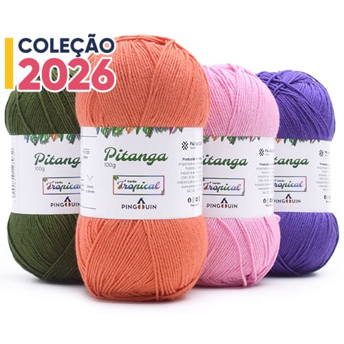 Fio Pitanga Pingouin 100g — 93% Acrílico 7% PBT com alta elasticidade