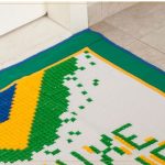 Tapete Bandeira de Bordado com Fio Cisne Tudo – Receita com Gráfico