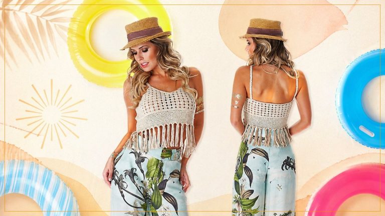 Top Cropped com Linha Anne e Franjas – Boho e Estiloso