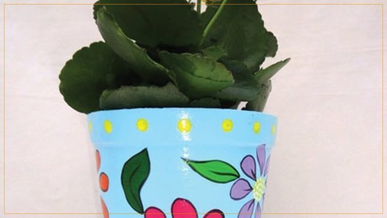Vaso Azul Floral de Pintura com Tinta Acrílica Acrilex – Receita
