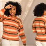Blusa Batom de Tricô: Listras que Se Fazem Sozinhas