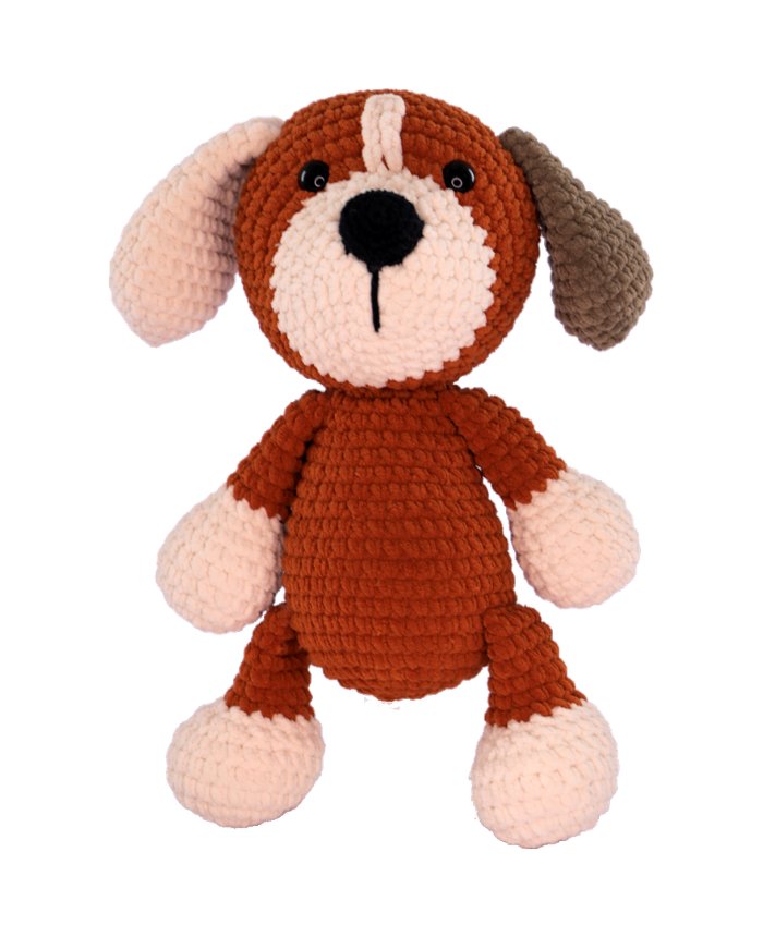 Cachorro Max Amigurumi - detalhes do focinho e das orelhas