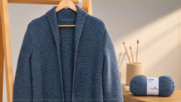Cardigã Masculino de Tricô com Fio Flash Pingouin – Receita