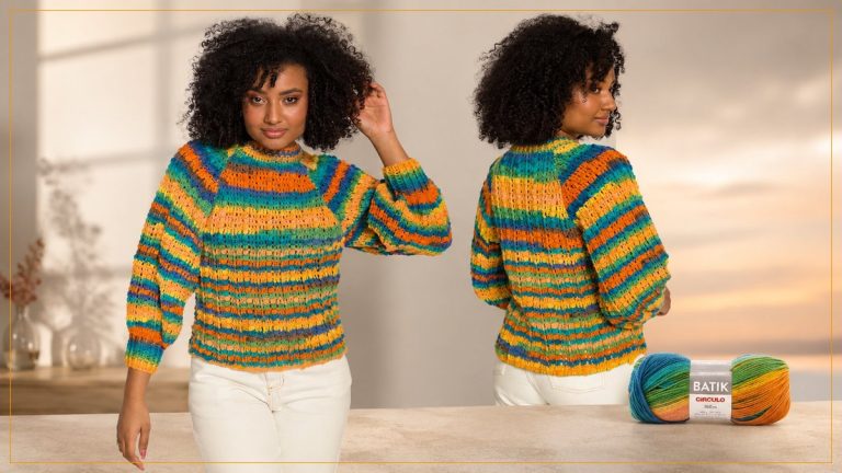 Blusa Penumbra de Crochê com Lã Batik – Receita com Gráfico