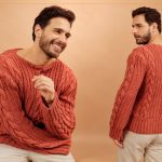 Blusa Pétala Masculina de Tricô com Fio Hobby Círculo – tranças e canelado