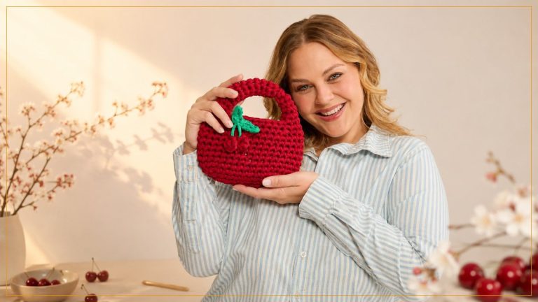 Bolsa Cherry de Crochê: a Minibolsa que Parece Fruta