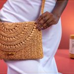 Bolsa de Crochê com Fio New Raffia Linhas Corrente