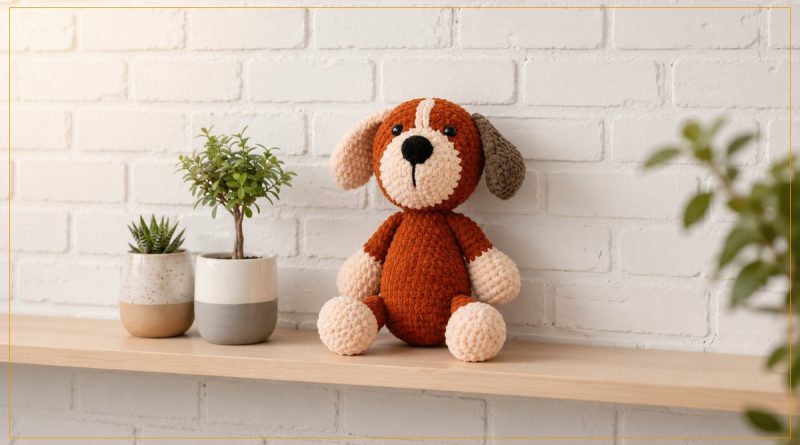 Cachorro Max Amigurumi de Crochê com Fio Amigurumi Chenille Círculo
