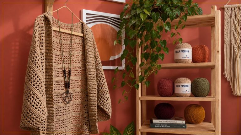 Casaco Casulo de Crochê com Linha Bella Fashion – Receita