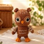 Coruja Coraline Amigurumi com Linha Bella – Receita