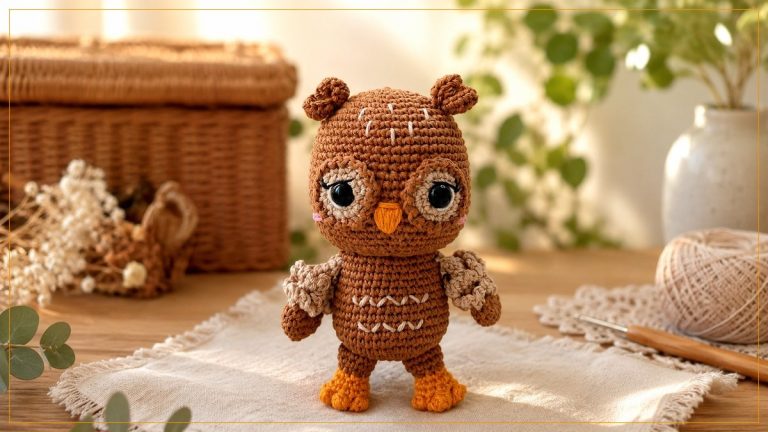 Coruja Coraline Amigurumi com Linha Bella – Receita