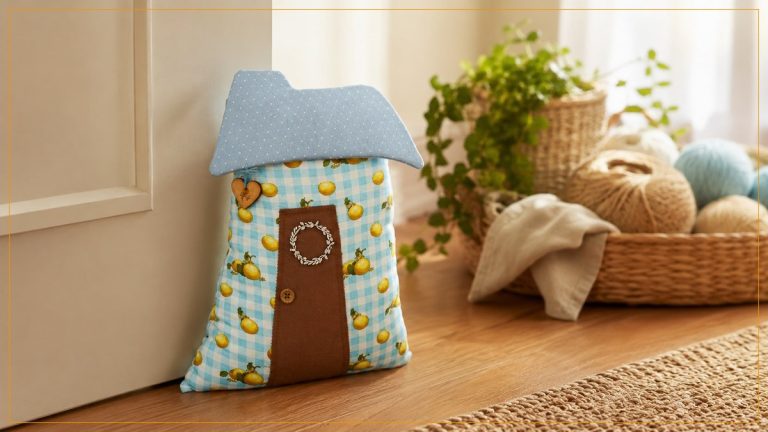 Peso de Porta Casinha: Um Charme de Patchwork para sua Casa