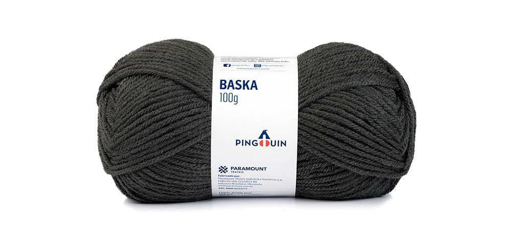 Novelo do Fio Baska Pingouin 100g na cor Hematita