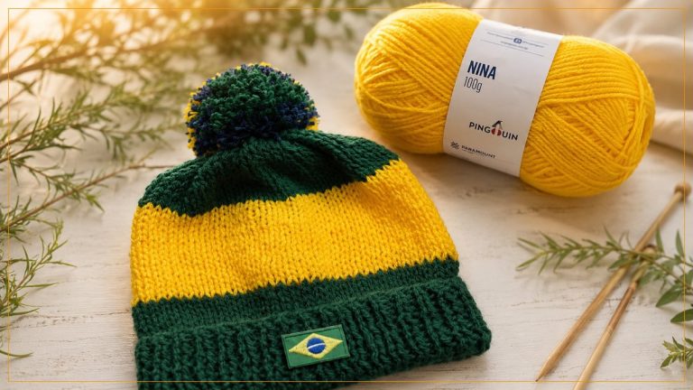 Gorro Copa de Tricô com Fio Nina Pingouin – Receita