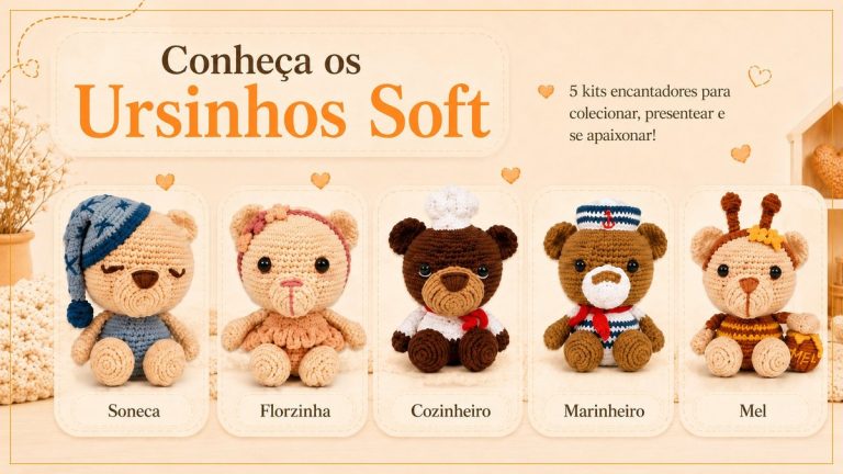 Lançamento: Cinco Ursinhos para Quem Sempre Quis Fazer Amigurumi