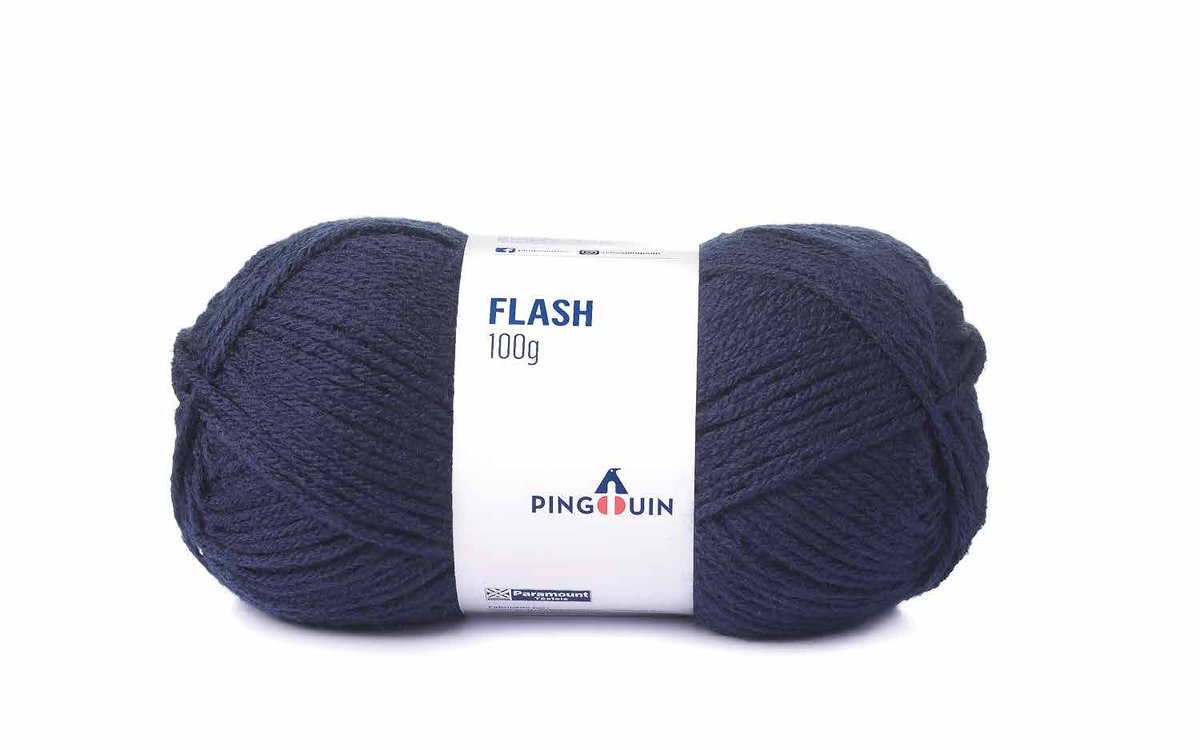 Novelo do Fio Flash Pingouin 100g na cor M. Jeans