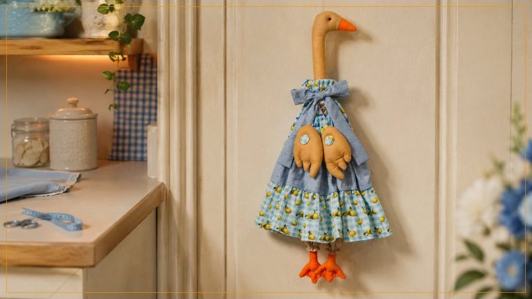 Puxa-Saco Gansa Lina de Costura com Tecidos Círculo – Receita com Molde