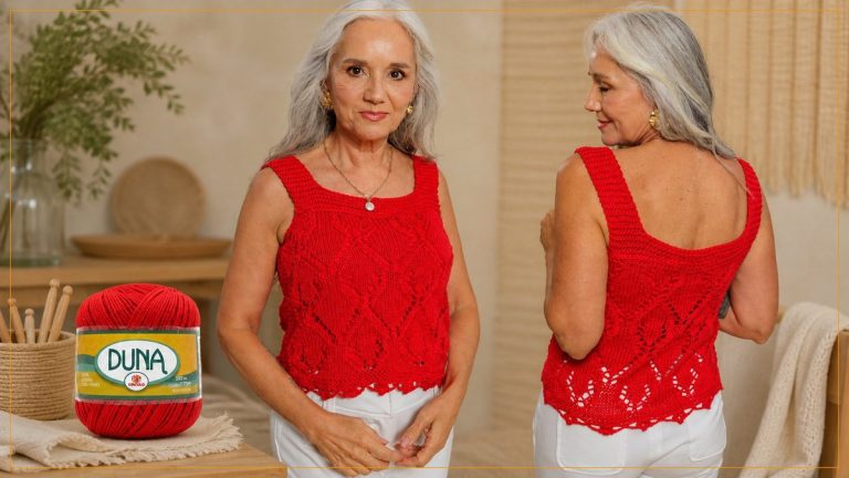 Regata Gabriela com Linha Duna – Elegante e Fácil de Fazer