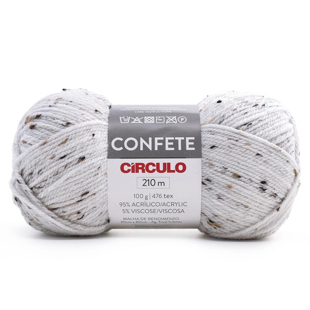 Fio Confete Círculo 100g — novelo