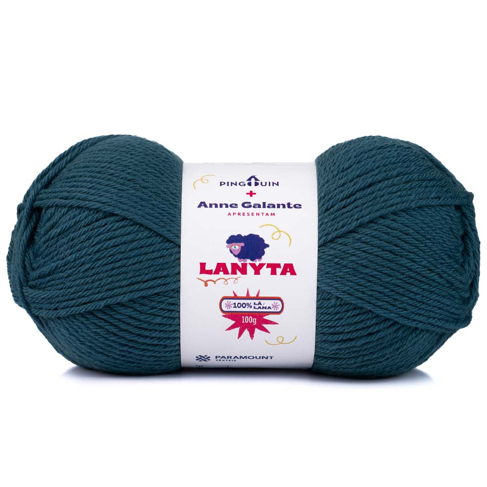 Fio Lanyta 100g Anne Galante Pingouin na cor Azul Maravilhoso