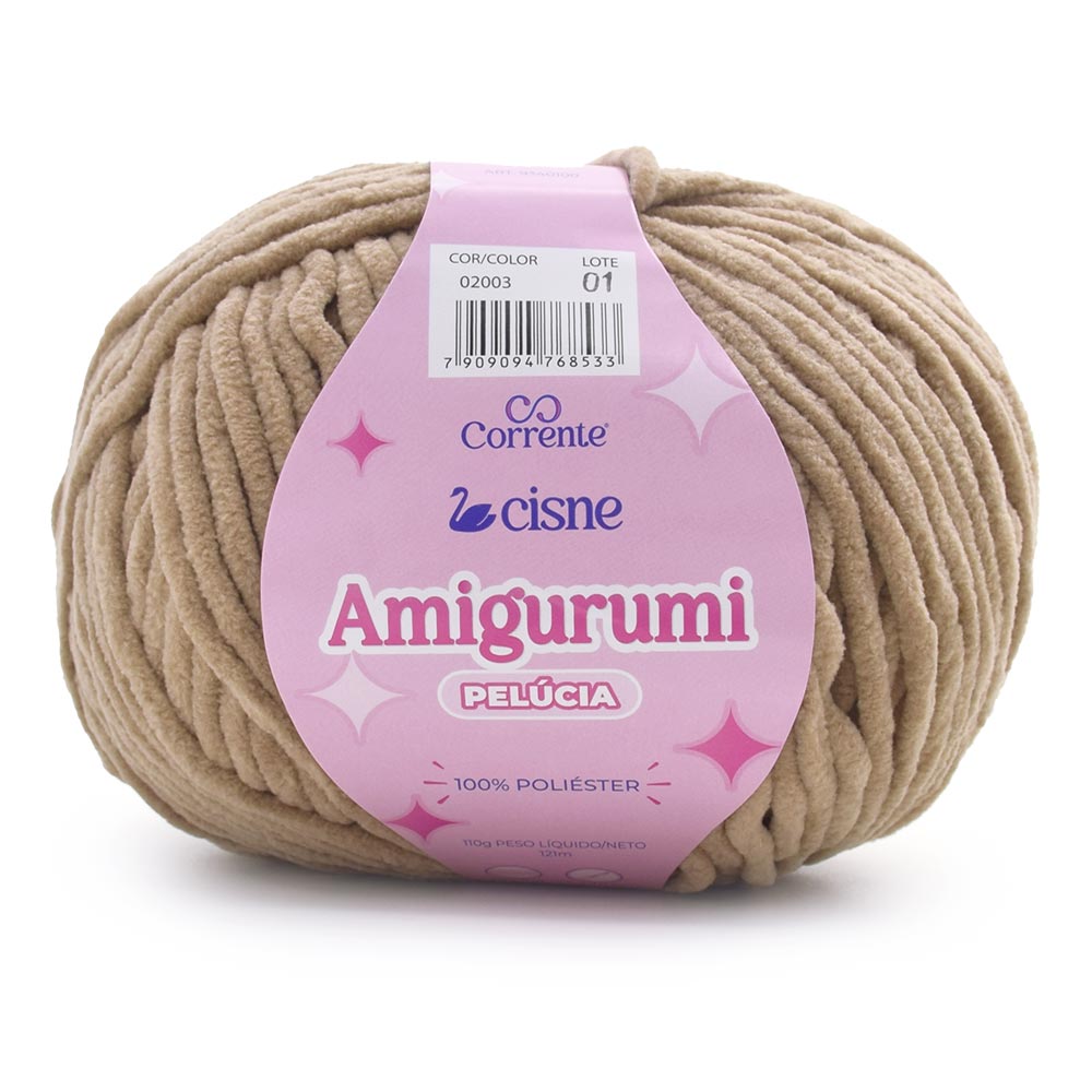 Fio Cisne Amigurumi Pelúcia 121m – cor 2003 castanho