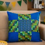 Almofada Artilheiro de Patchwork com Tecido Paixão Nacional Círculo – Receita almofada-artilheiro-patchwork-paixao-nacional