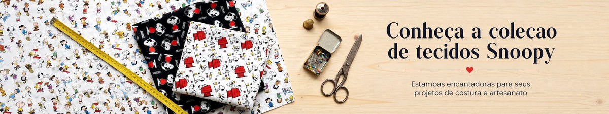 Conheça a coleção de tecidos Snoopy Peanuts Círculo – estampas encantadoras para projetos de costura e artesanato