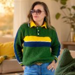 Blusa Gola Polo Nina de Tricô com Lã Nina Pingouin – Receita blusa-gola-polo-nina-trico-discovery