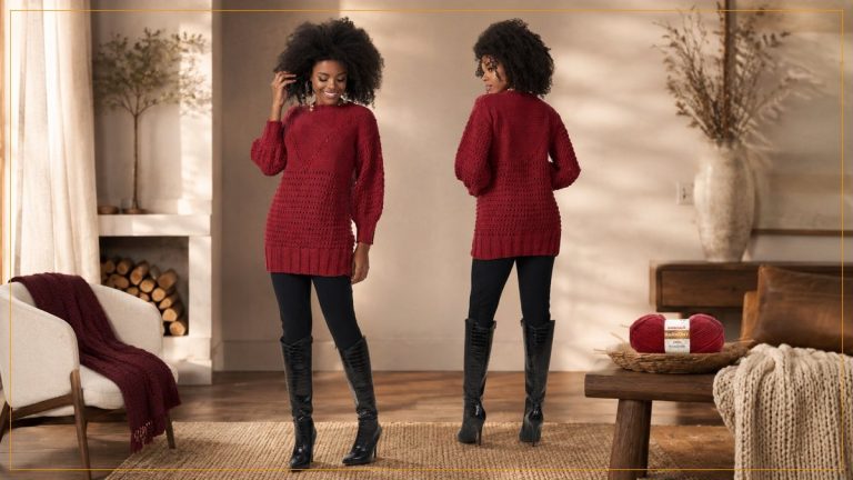 Blusa com Pala de Tricô com Fio Harmony Círculo – Receita com Gráfico