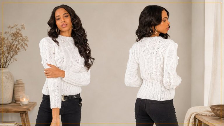 Blusa de Tricô Maxibarra e Punhos com Fio Hobby Círculo – Receita com Gráfico