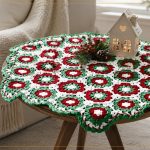 Centro de Mesa Natalino de Crochê com Motivos Hexagonais – Receita com Gráfico