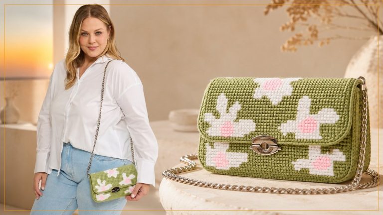 Bolsa Daisy em Ponto Cruz com Fio Hobby Baby – Receita
