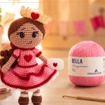 Boneca Caipira Amigurumi de Crochê com Linha Bella Amigurumi – Receita