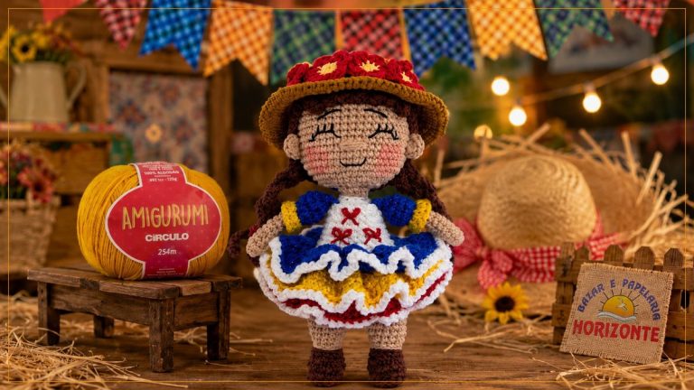 Boneca Maria Amigurumi de Crochê com Fio Amigurumi Círculo – Receita
