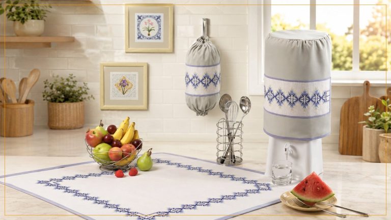 Kit Cozinha em Vagonite com Linha DMC Torçal Cotton Perlé – Receita
