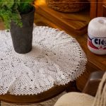 Toalha de Crochê Redonda Paz com Linha Cléa 1000 – Receita