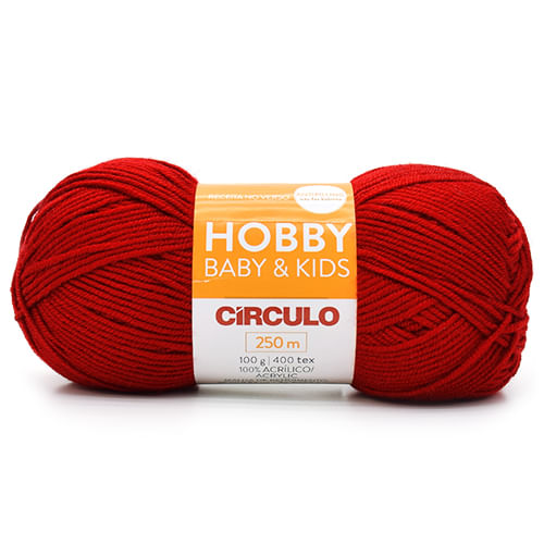 Fio Hobby Baby e Kids Círculo 100g cor 3635 Vermelho