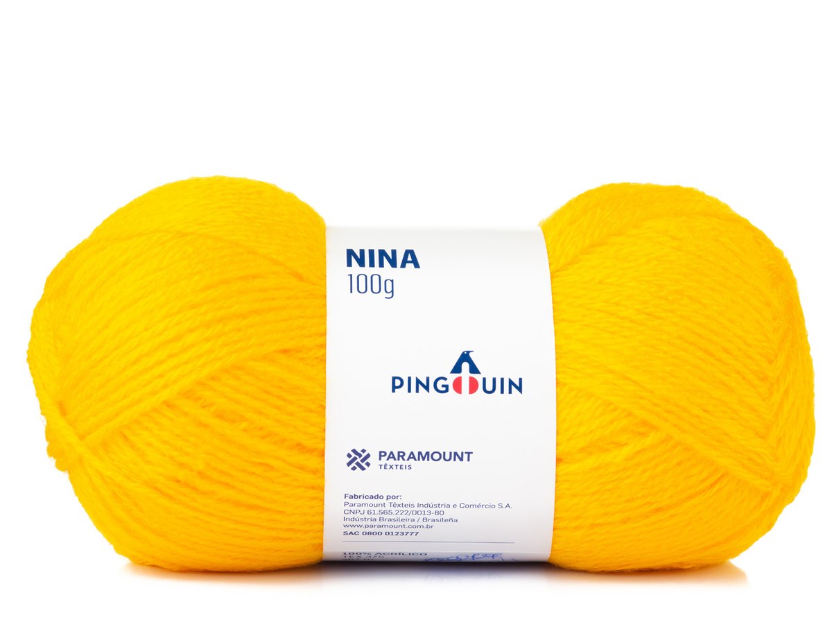 Lã Nina Pingouin 100g cor Ipê amarelo