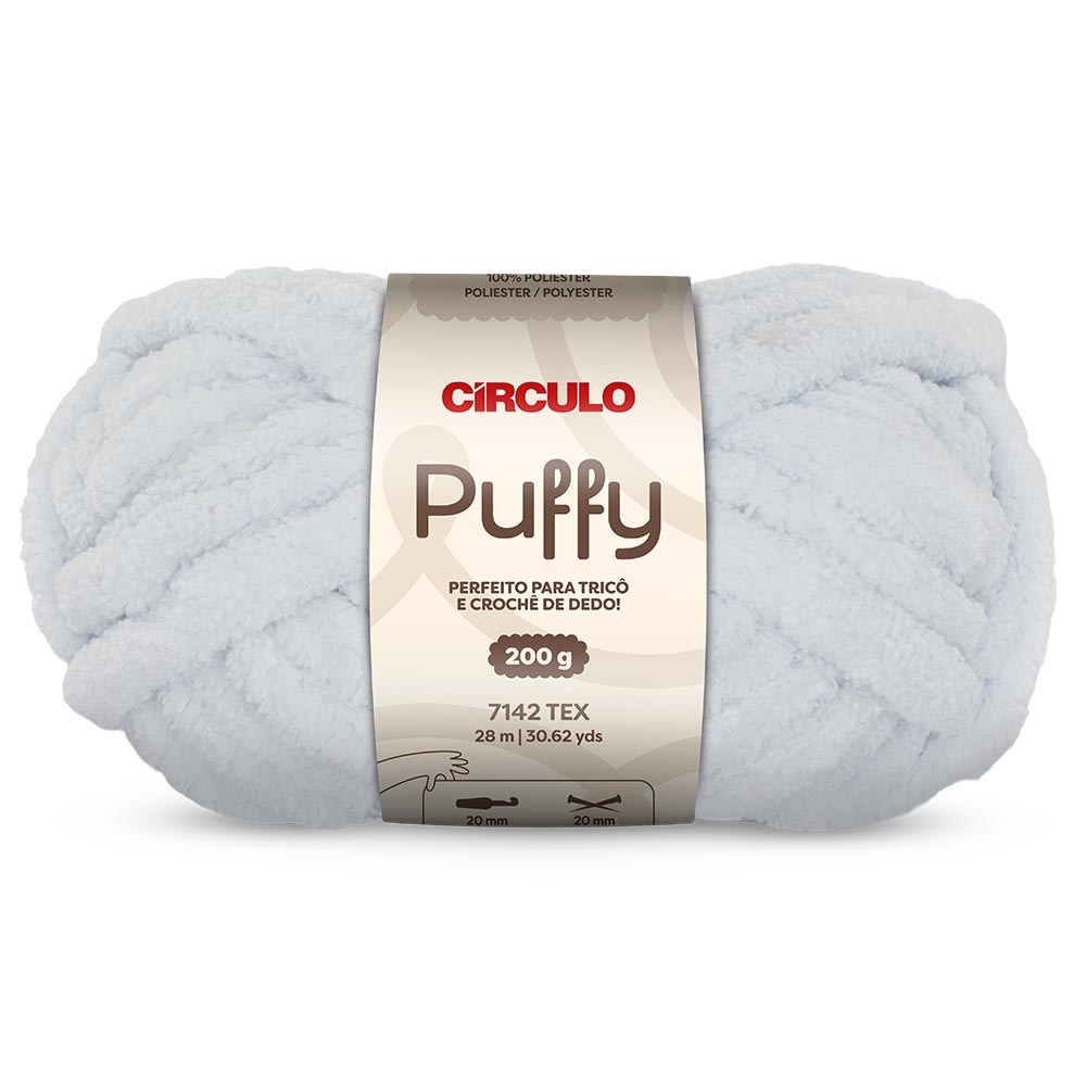 Novelo do Fio Puffy Círculo 200g, fio felpudinho para tricô e crochê de mão