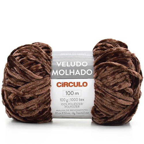 Fio Veludo Molhado Círculo 100g cor 854 Chocolate