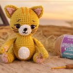 Gatinho Crocheteiro Mostarda de Amigurumi com Fio Amigurumi Soft – Receita gatinho-crocheteiro-mostarda-amigurumi