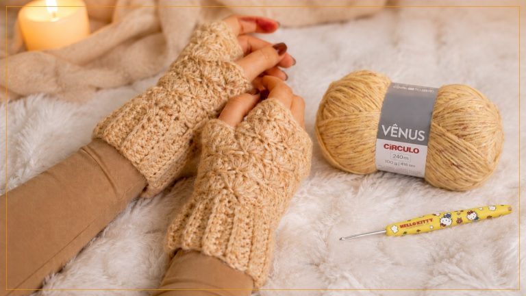 Luvas Essência de Crochê com Fio Vênus Círculo – Discovery