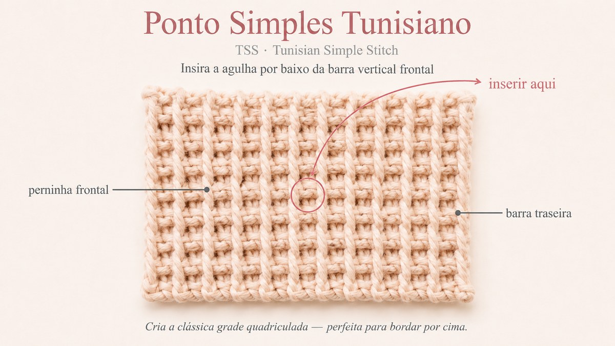 Diagrama do Ponto Simples Tunisiano (TSS) — onde inserir a agulha