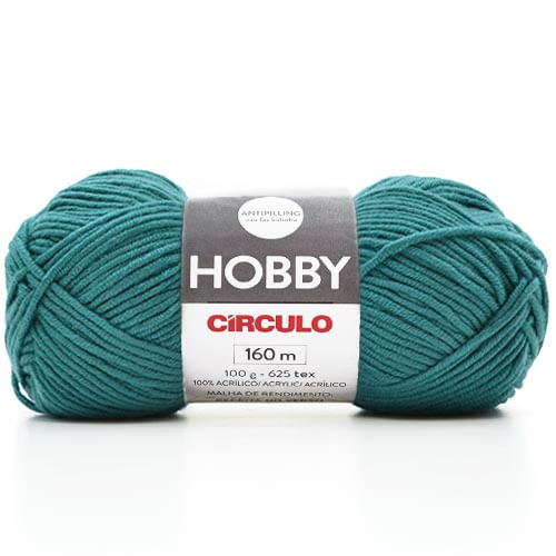 Novelo do Fio Hobby Círculo cor 2746 azul petróleo