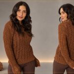 Blusa Mona de tricô com Fio Precioso Círculo