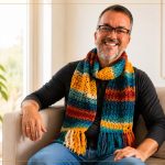 Cachecol Collor de Crochê com Fio Batik Círculo – Receita com Gráfico cachecol-collor-croche-discovery