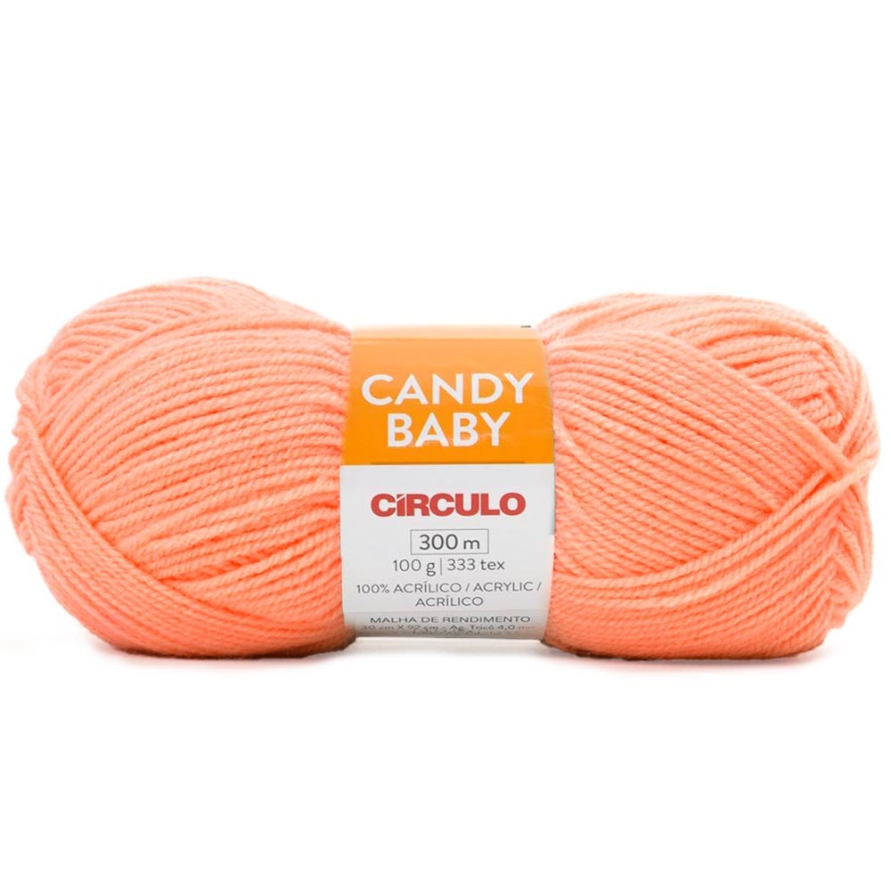 Fio Candy Baby Círculo 100g — cor Peach