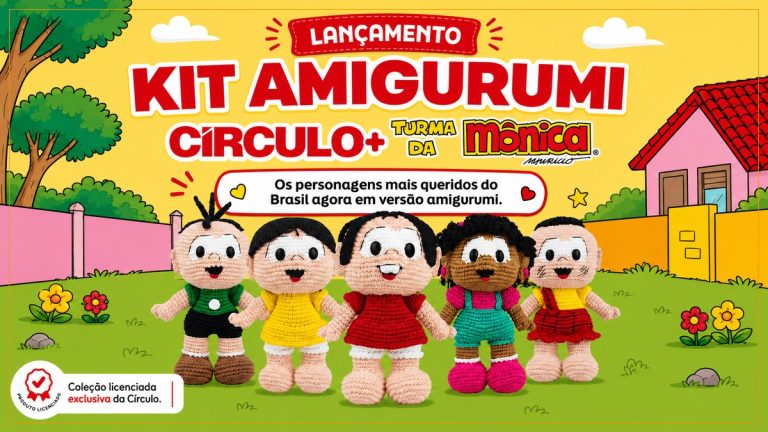 A Turma da Mônica Virou Amigurumi: 5 Kits para Colecionar
