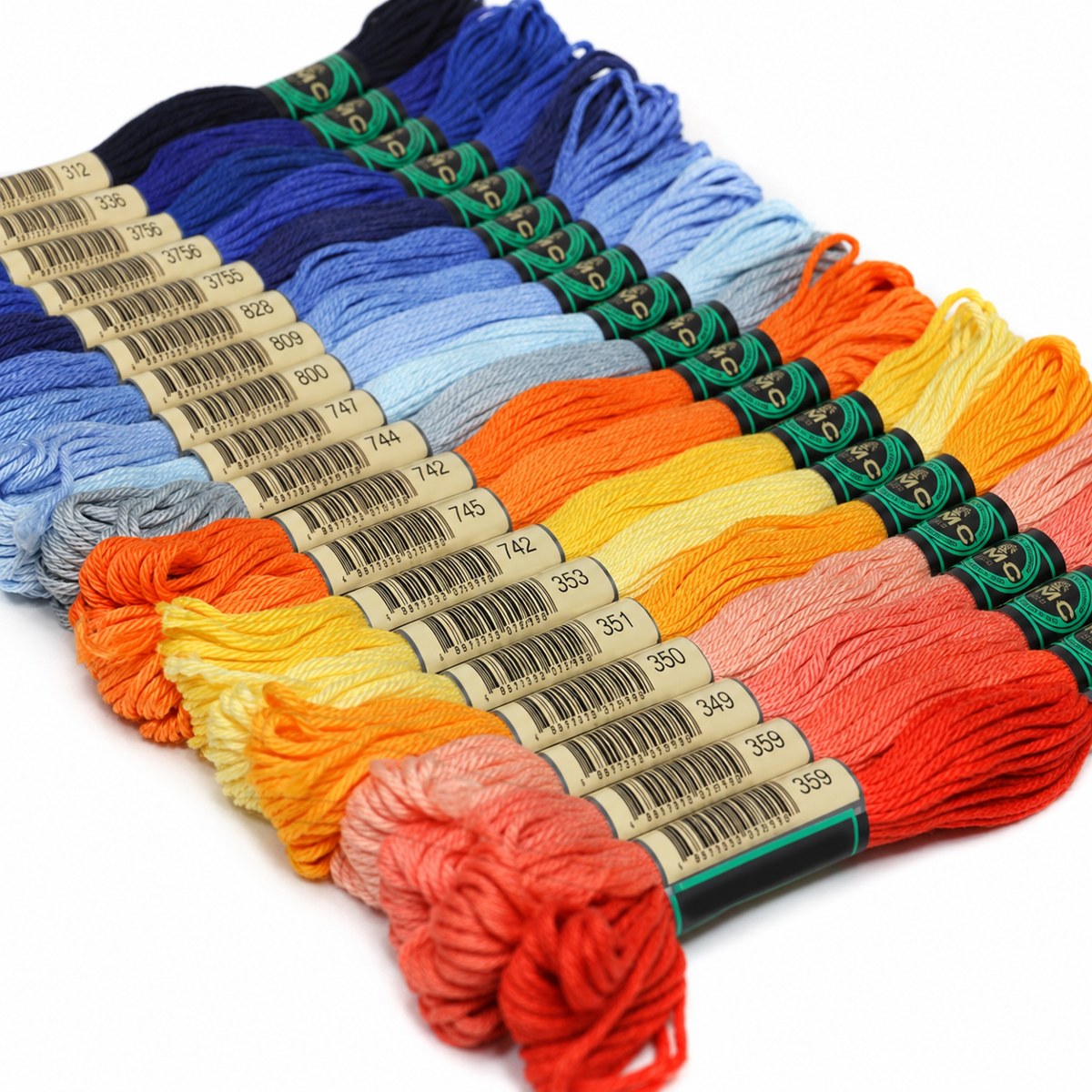 Meadas da Linha DMC Soft Cotton Retors Mat em várias cores
